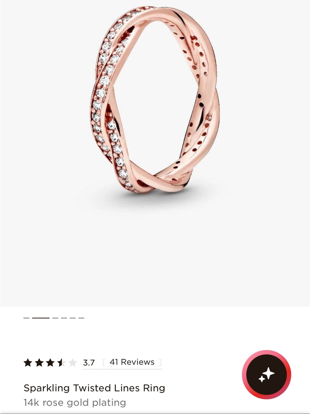 Pandora (SET OF 3) Rose Gold Rings Size 8.5